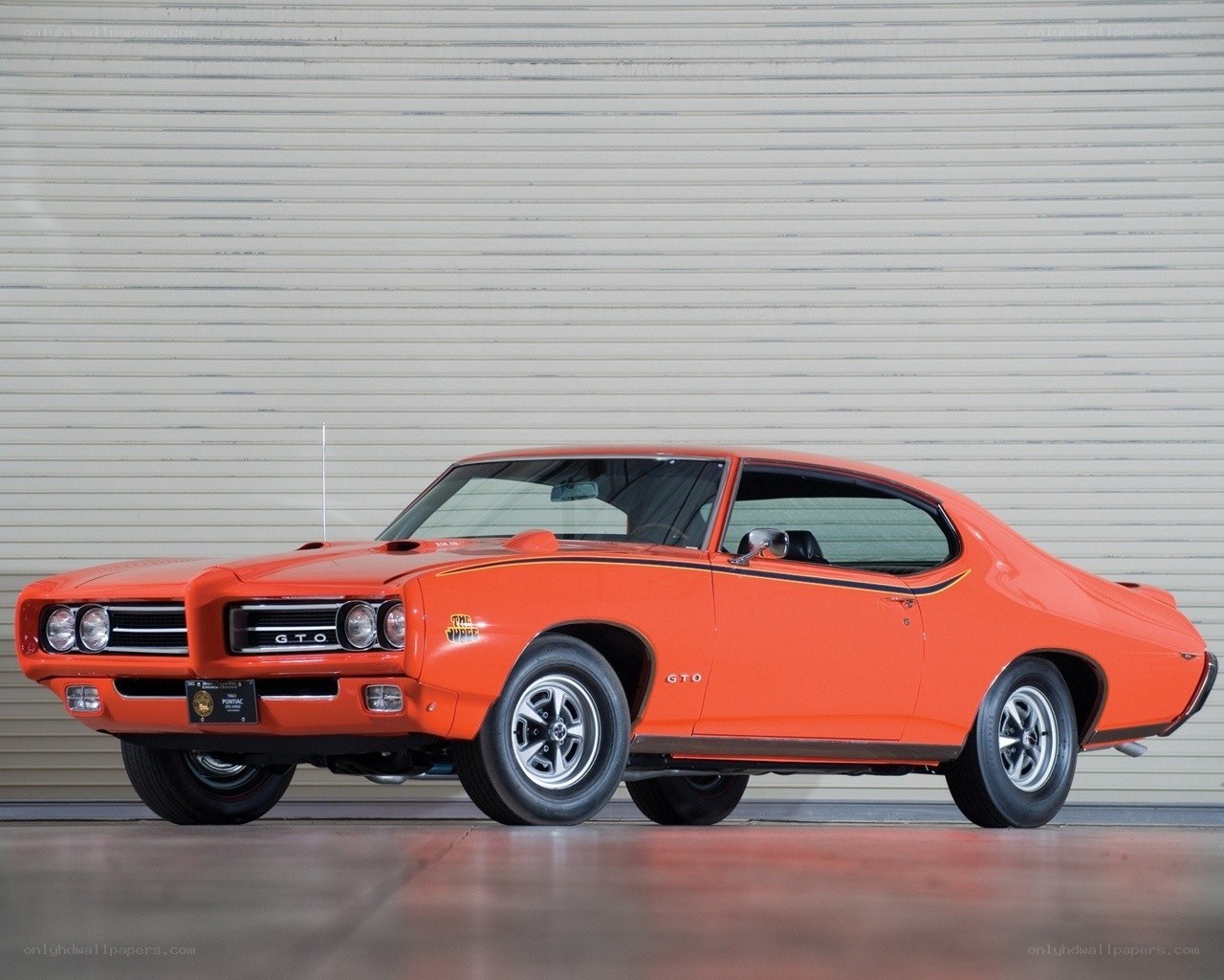 Orange GTO muscle car