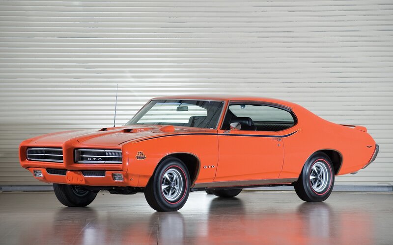 Orange GTO muscle car