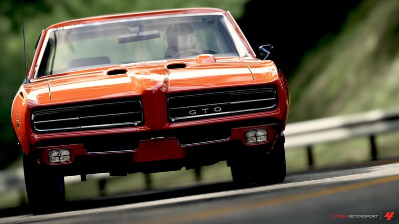 Orange GTO muscle car