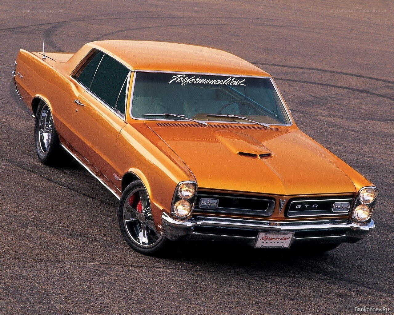 Orange GTO muscle car