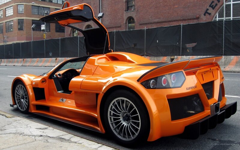 orange gumpert sports car