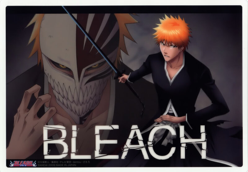 Orange-haired Anime Character — Black, Dramatic, Sword, Mask