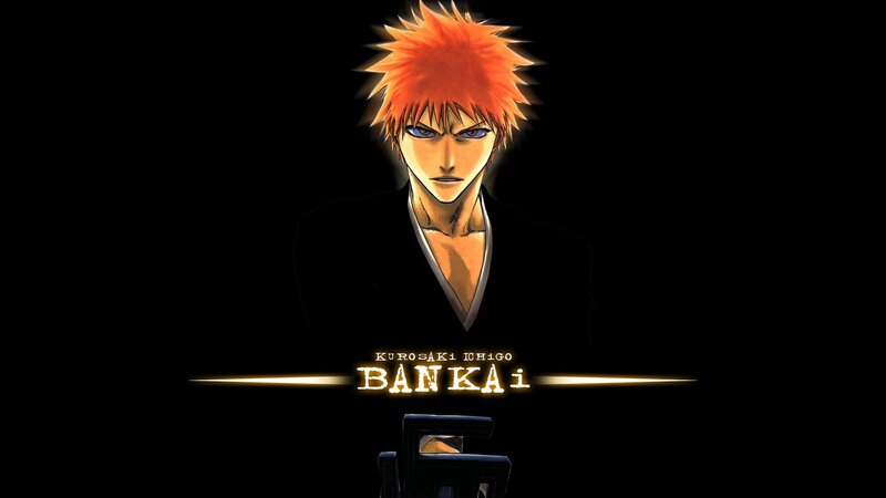 Orange-haired Anime Character — Black, Dramatic, Text