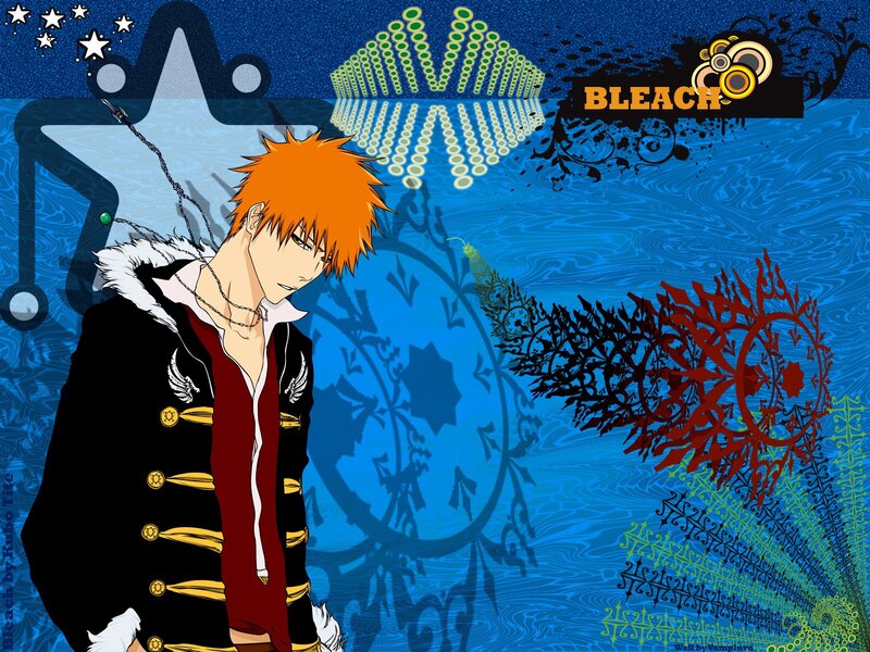 Orange-haired Anime Character — Blue, Dramatic, Star Symbol