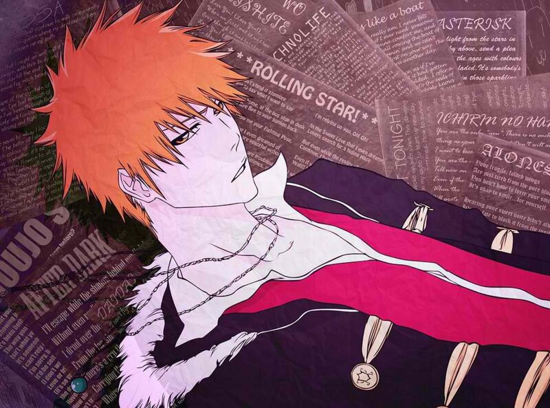 Orange-haired Anime Character — Orange, Dramatic, Chains