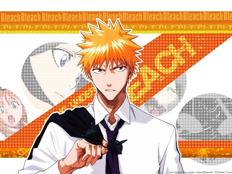 Orange-haired Anime Character — Orange, Dramatic, Manga, Sunglasses