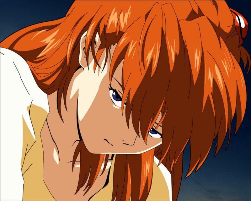 Orange-haired Anime Character — Orange, Dramatic, Night