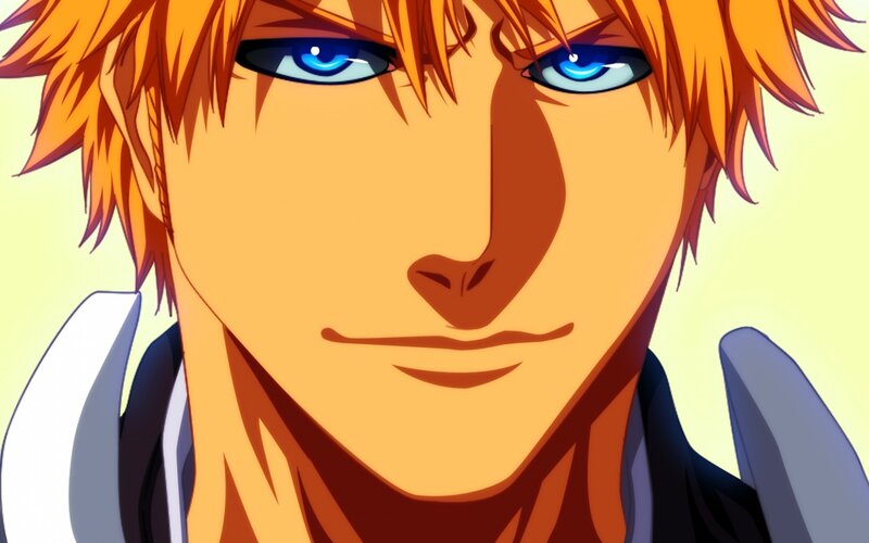Orange-haired Anime Character — Orange, Intense, Blue Eyes