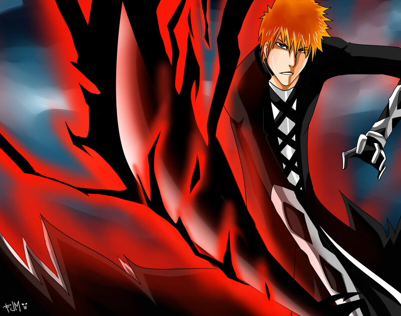 Orange-haired Anime Character — Red, Dramatic, Red Energy