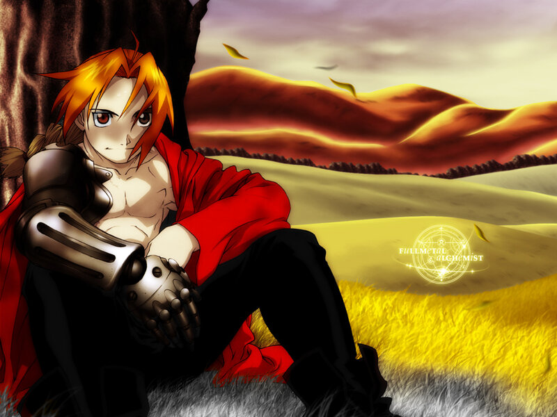 Orange-haired Anime Character — Red, Dramatic, Sunset