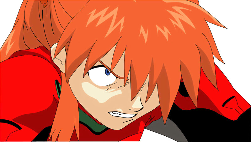 Orange-haired Anime Character — Red, Intense