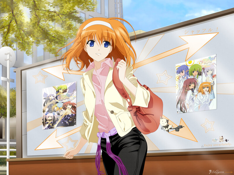 Orange-haired Anime Girl — Orange, Bright, Afternoon