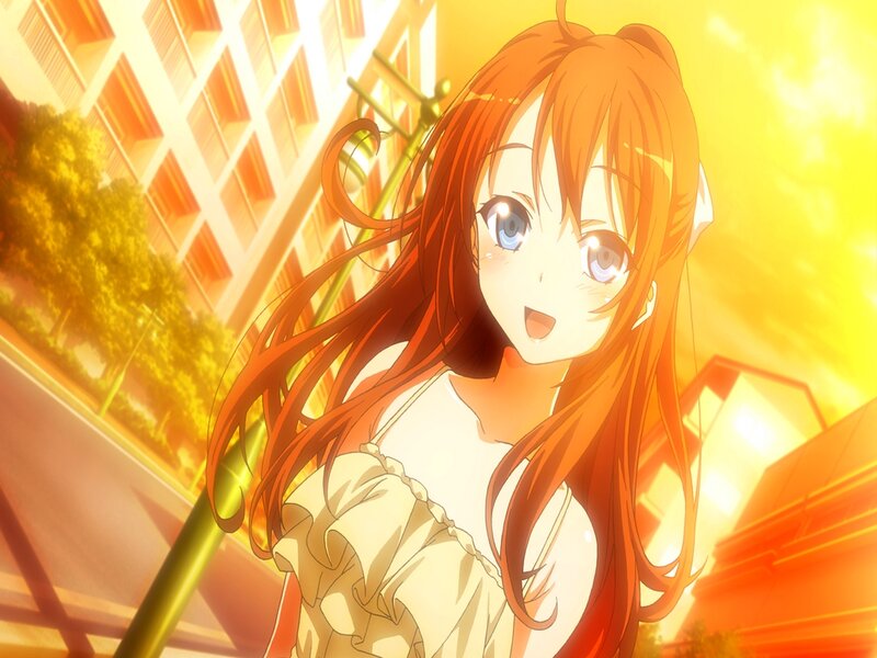 Orange-haired Anime Girl — Orange, Bright