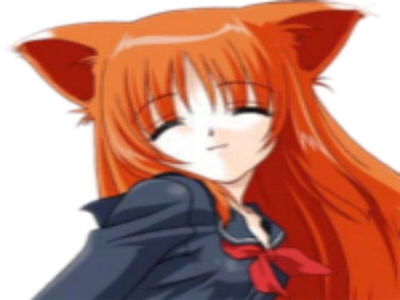 Orange-haired Anime Girl — Orange, Calm