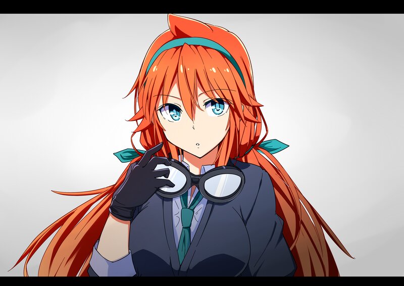 Orange-haired Anime Girl — Orange, Neutral, Goggles