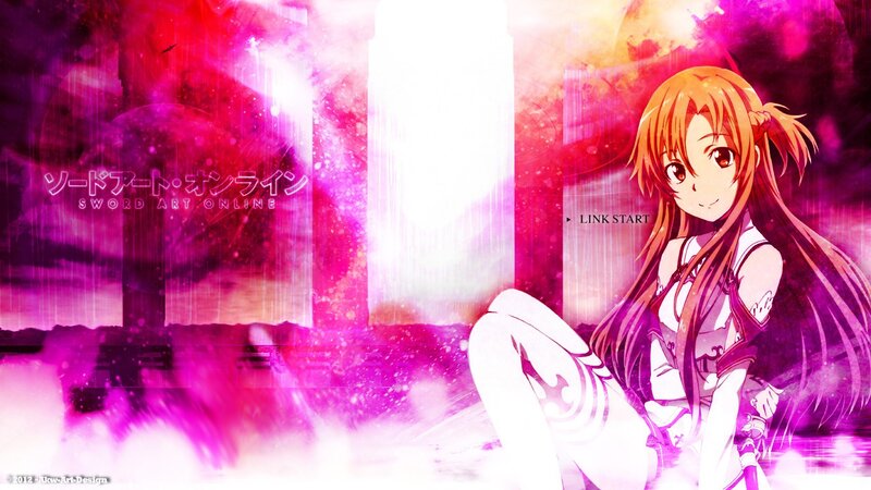 Orange-haired Anime Girl — Pink, Dramatic, Text