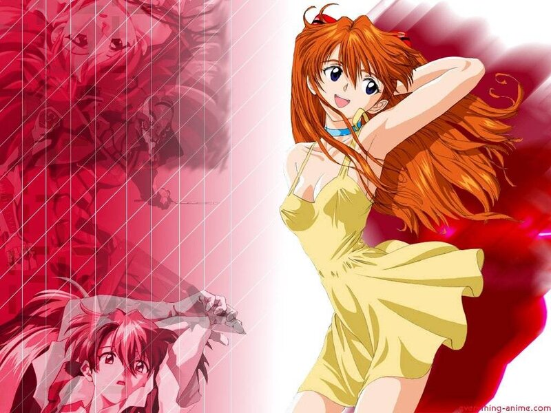 Orange-haired Anime Girl — Red, Dramatic, Yellow Dress