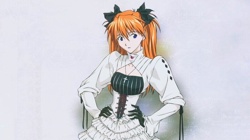 Orange-haired Anime Girl — White, Neutral