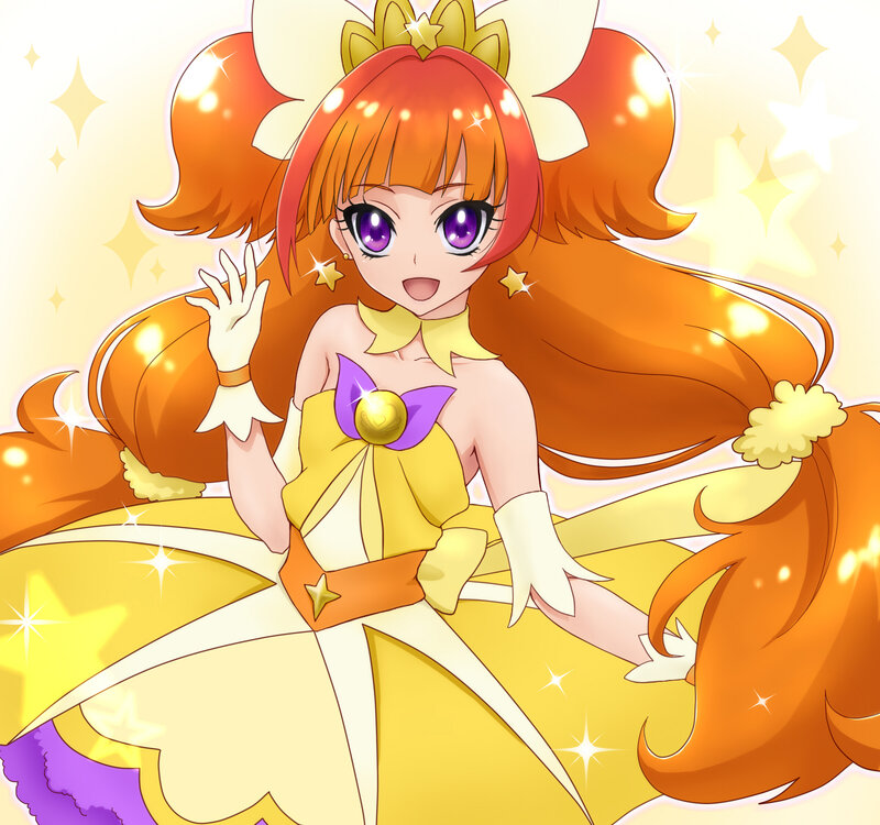 Orange-haired Anime Girl — Yellow