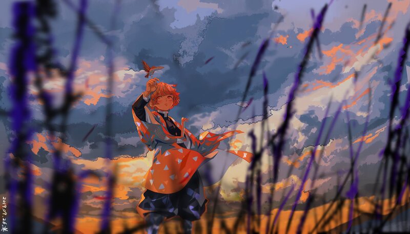 Orange-haired Boy in Field