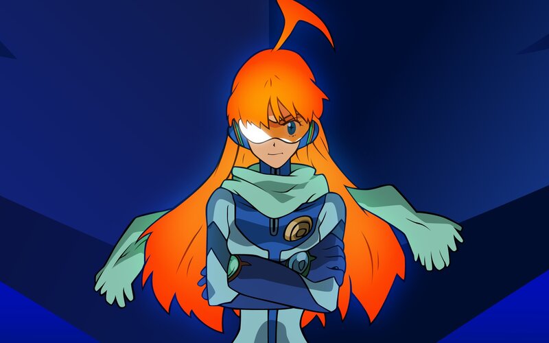 Orange-haired Character — Blue