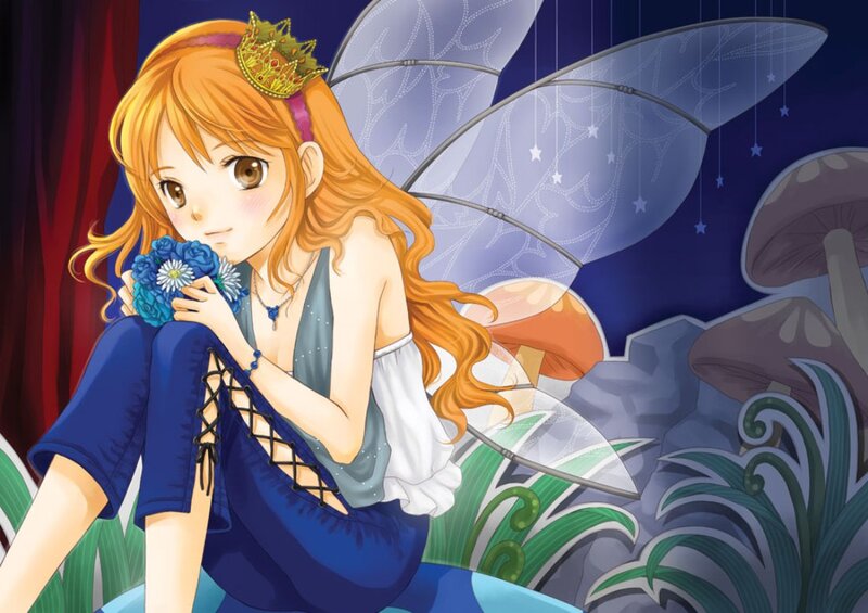 Orange-haired Fairy Girl