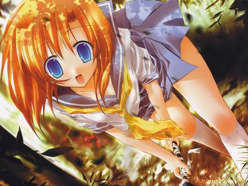 Orange-haired Girl Climbing — Orange, Dynamic