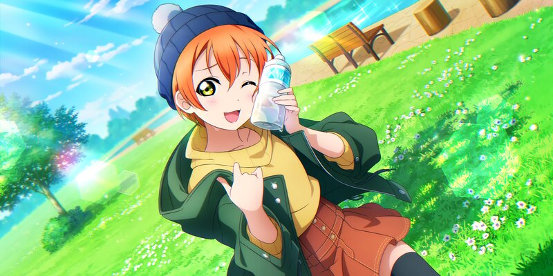 Orange-haired Girl Drinking