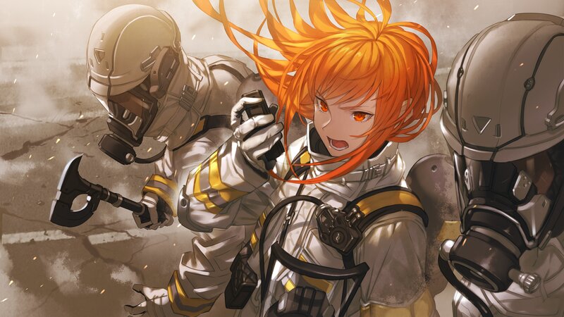 Orange-haired Girl in Armor