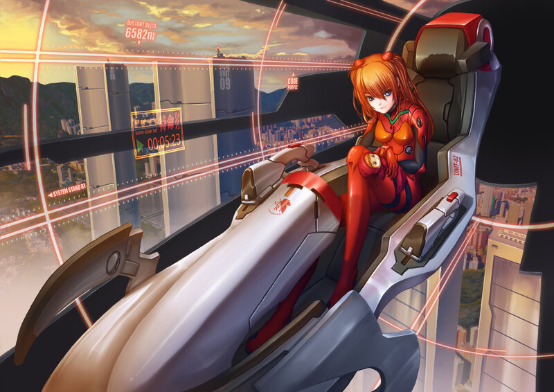 Orange-haired Girl in Cockpit