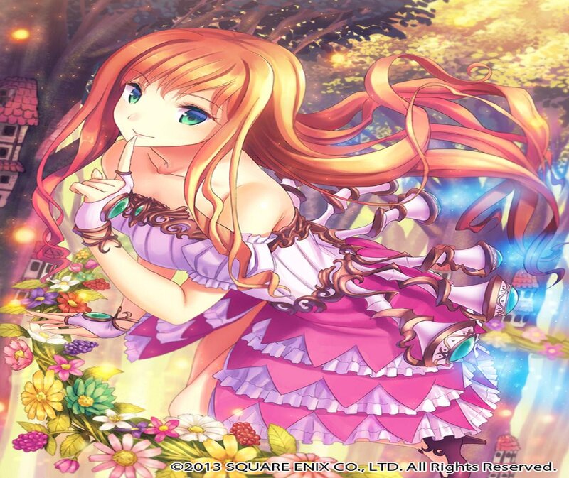 Orange-haired Girl in Dress — Pink, Whimsical