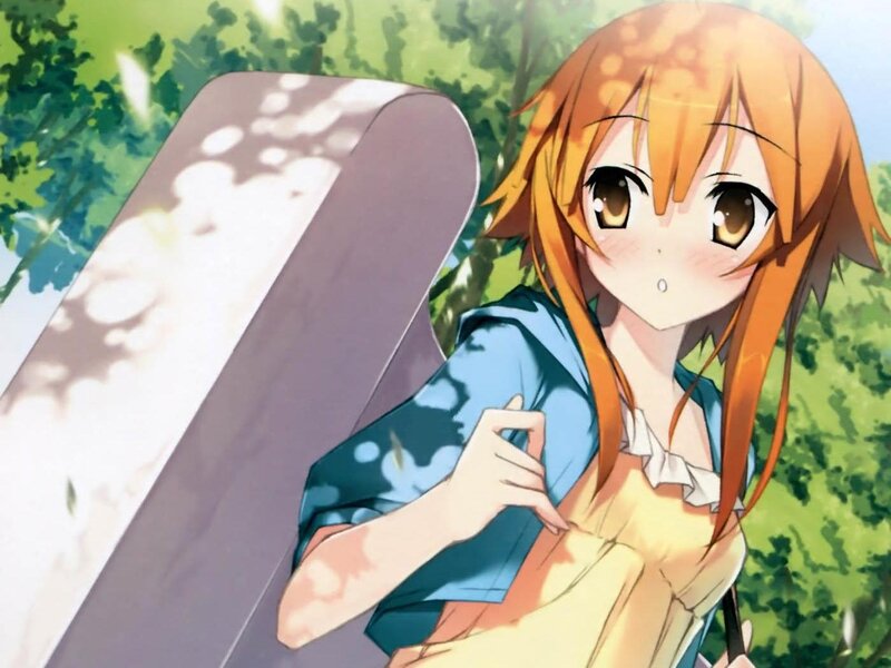 Orange-haired Girl in Garden