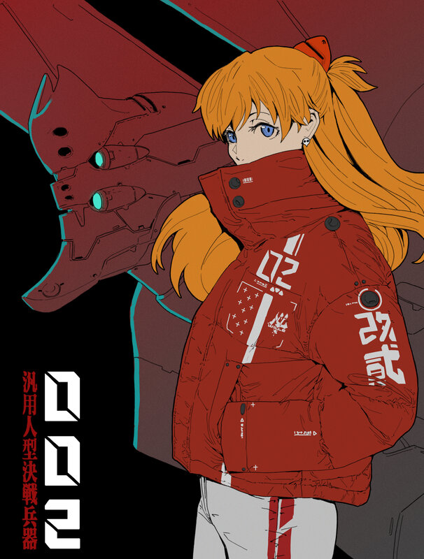 Orange-haired Girl in Red Jacket
