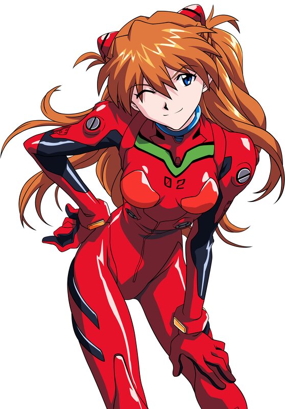 Orange-haired Girl in Red Suit — Confident, Anime, Red Suit