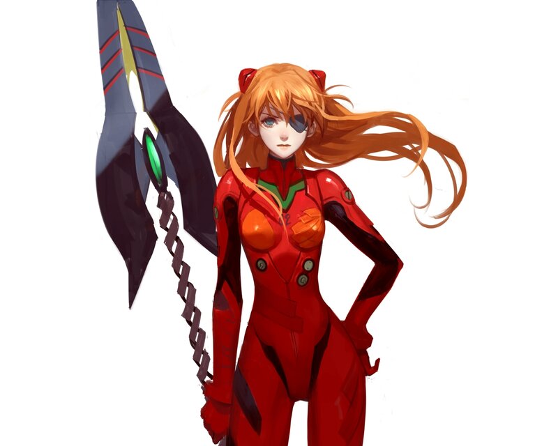 Orange-haired Girl in Red Suit — Determined