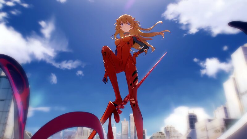 Orange-haired Girl in Red Suit — Dramatic, Afternoon
