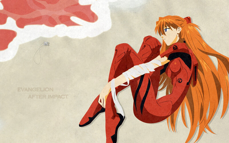 Orange-haired Girl in Red Suit — Dramatic, Anime, Red Suit, Bandaged Arm