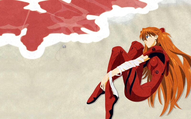 Orange-haired Girl in Red Suit — Dramatic, Anime