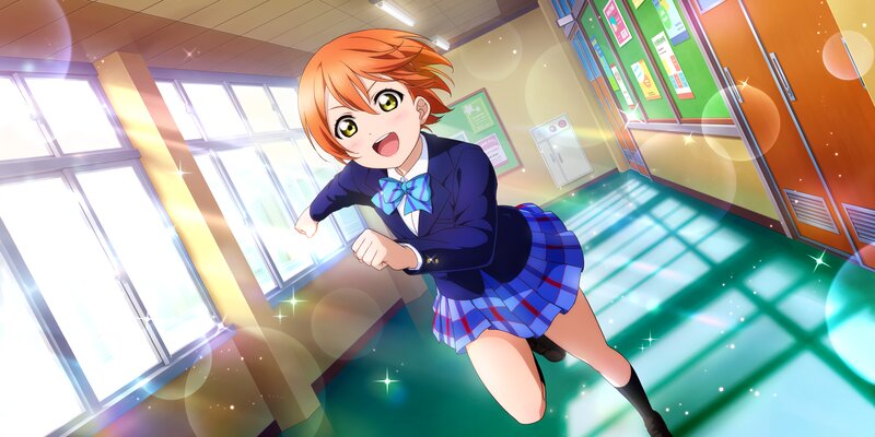 Orange-haired Girl in School Uniform — Blue