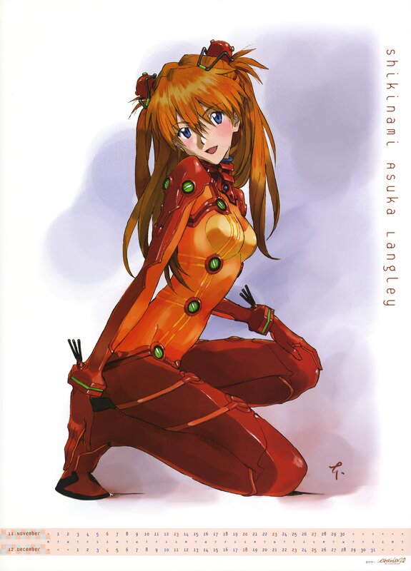 Orange-haired Girl in Suit — Orange, Calm