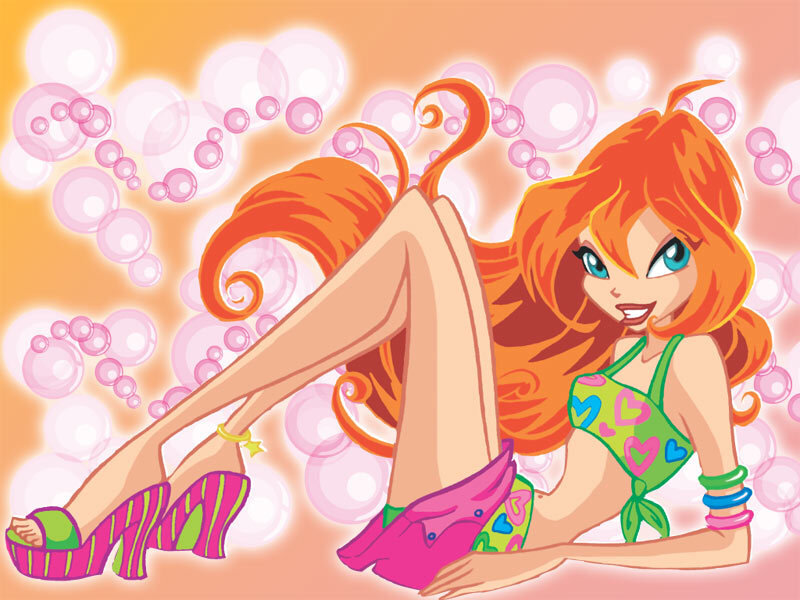 Orange-haired Girl in Swimsuit