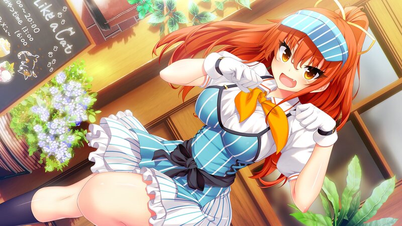 Orange-haired Girl in Uniform — Blue