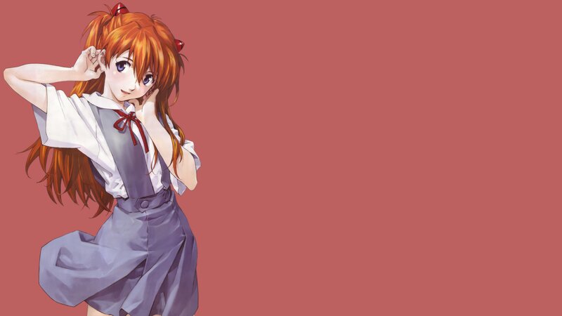 Orange-haired Girl in Uniform — Red