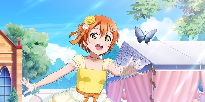 Orange-haired Girl in Yellow Dress — Cheerful