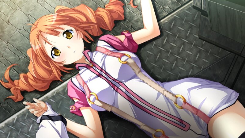 Orange-haired Girl Lying Down — Orange, Calm