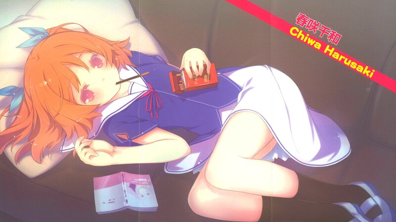 Orange-haired Girl Sleeping — Orange, Calm, Anime