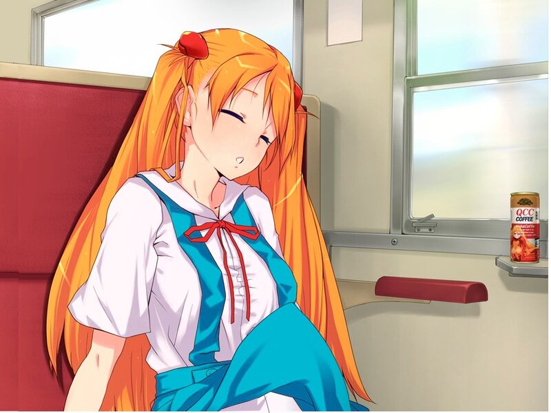 Orange-haired Girl Sleeping — Orange, Calm, Morning