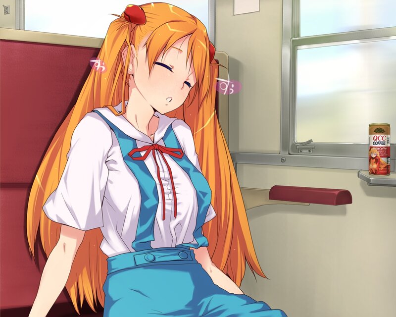 Orange-haired Girl Sleeping — Orange, Calm