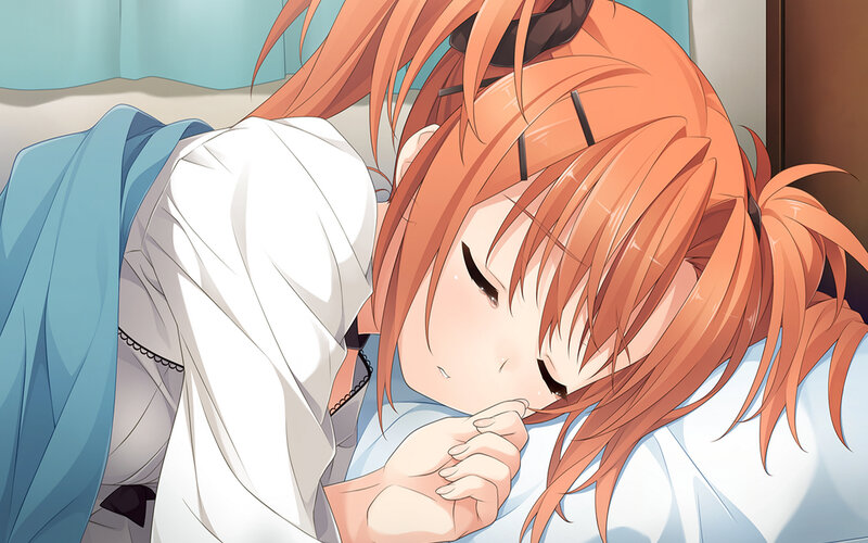 Orange-haired Girl Sleeping — Orange