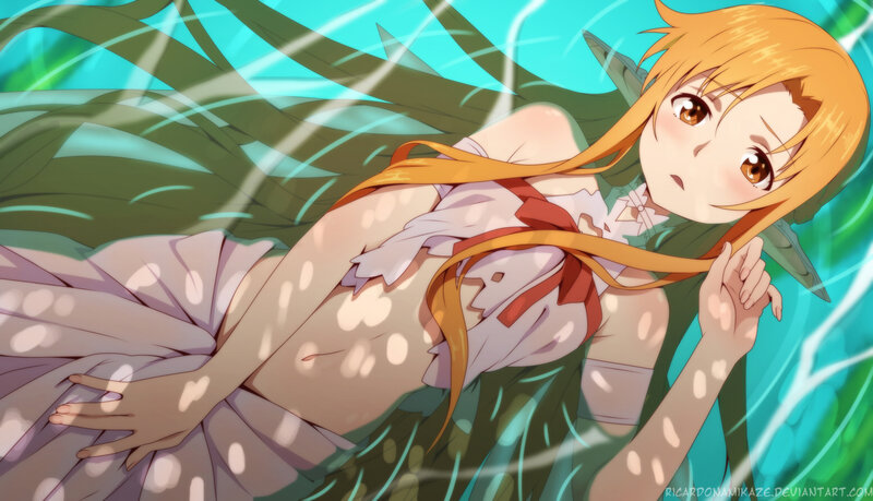 Orange-haired Girl Underwater